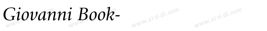 Giovanni Book字体转换